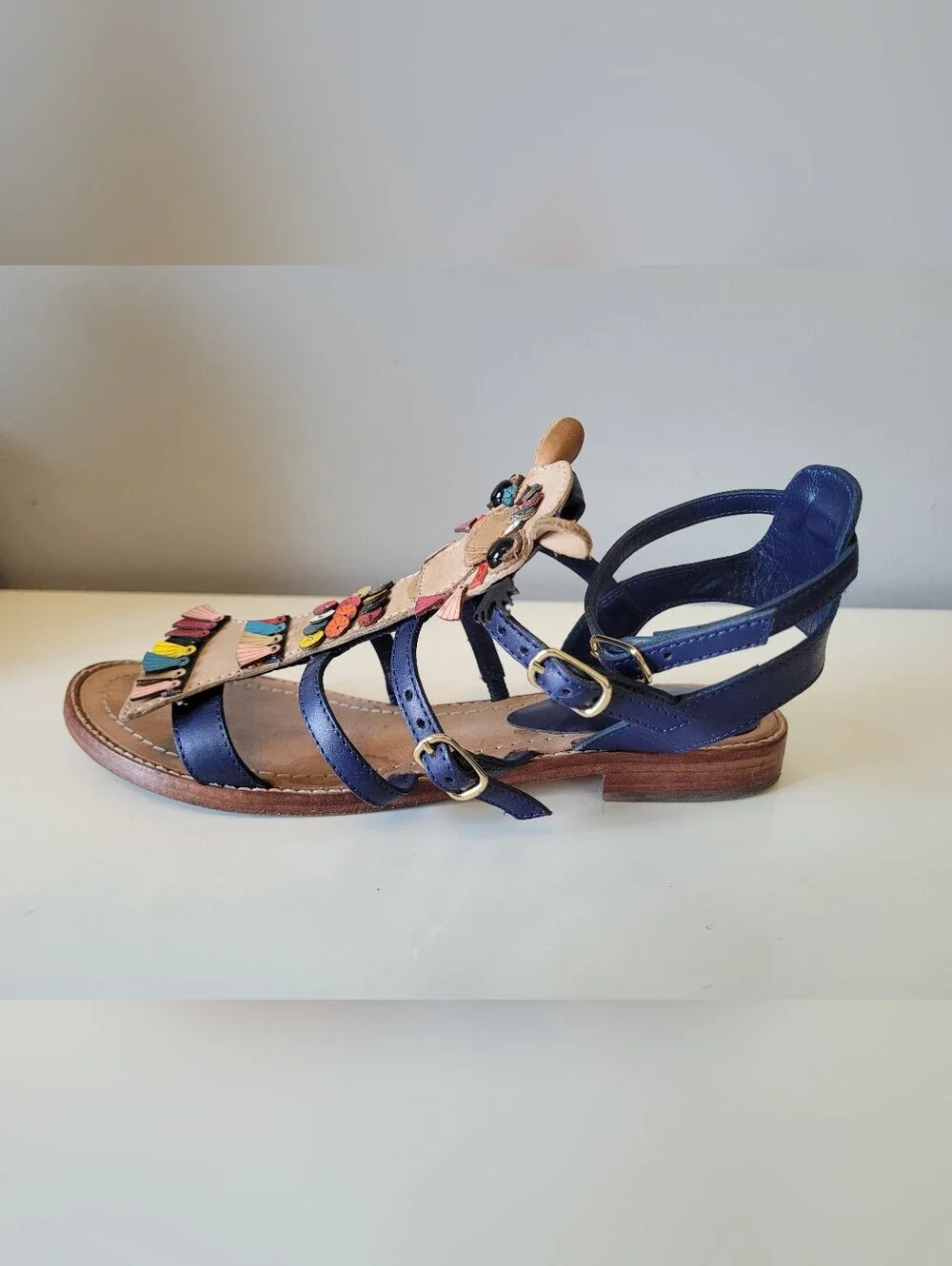 Kate Spade Sahara Camel Gladiator Flat Sandals, VGUC, Size 6